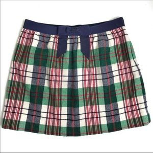 Vineyard Vines Green Navy Red Plaid Mini Skirt